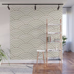 Waves (Cream & Chocolate) Wall Mural Gallery Image 1