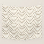 Waves (Cream & Chocolate) Wall Tapestry Gallery Image 4