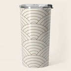 Waves (Cream & Chocolate) Travel Mug Gallery Image 2