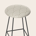 Waves (Cream & Chocolate) Stool Gallery Image 2