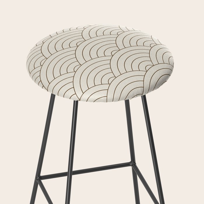 Waves (Cream & Chocolate) Stool Gallery Image 2