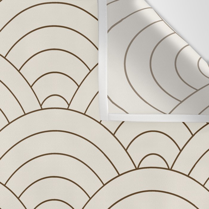 Waves (Cream & Chocolate) Wall Tapestry Gallery Image 3