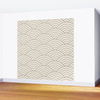 Waves (Cream & Chocolate) Wall Mural Gallery Image 2