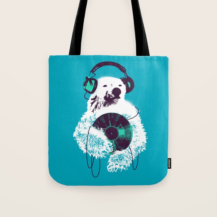 Record Bear Tote Bag Gallery Image 1