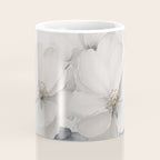 Graceful Calm Blooming Scene Ivory Grey Coffee Mug Gallery Image 4