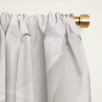 Graceful Calm Blooming Scene Ivory Grey Window Curtain Gallery Image 2