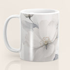 Graceful Calm Blooming Scene Ivory Grey Coffee Mug Gallery Image 3