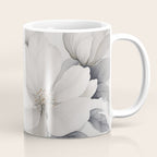 Graceful Calm Blooming Scene Ivory Grey Coffee Mug Gallery Image 1