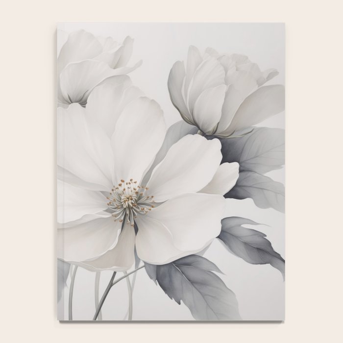 Graceful Calm Blooming Scene Ivory Grey Notebook Gallery Image 4
