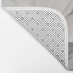 Graceful Calm Blooming Scene Ivory Grey Bath Mat Gallery Image 2
