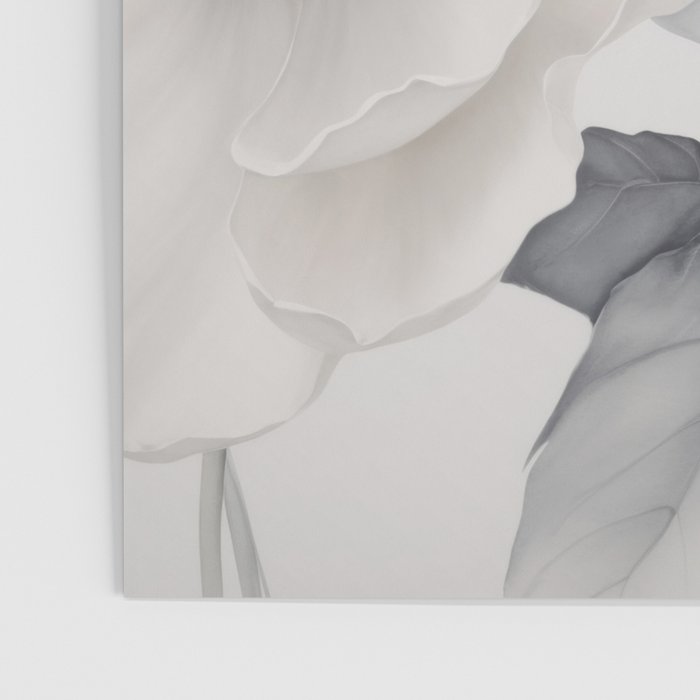 Graceful Calm Blooming Scene Ivory Grey Poster Gallery Image 3