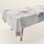 Graceful Calm Blooming Scene Ivory Grey Tablecloth Gallery Image 1