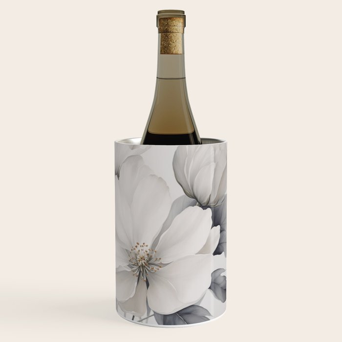 Graceful Calm Blooming Scene Ivory Grey Wine Chiller Gallery Image 3