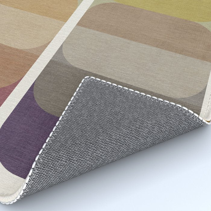 Earth Tones Modern MCM Colorful Art Rug Gallery Image 4