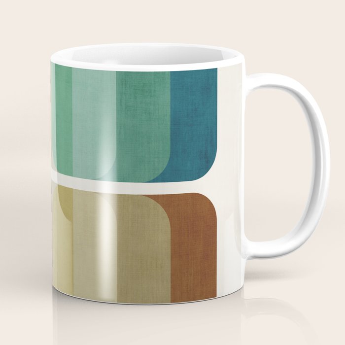 Earth Tones Modern MCM Colorful Art Coffee Mug Gallery Image 1