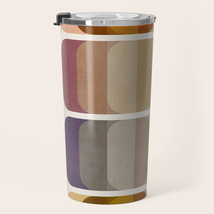 Earth Tones Modern MCM Colorful Art Travel Mug Gallery Image 3