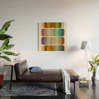 Earth Tones Modern MCM Colorful Art Wood Wall Art Gallery Image 2