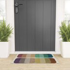 Earth Tones Modern MCM Colorful Art Welcome Mat Gallery Image 3