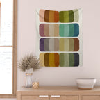 Earth Tones Modern MCM Colorful Art Wall Tapestry Gallery Image 2