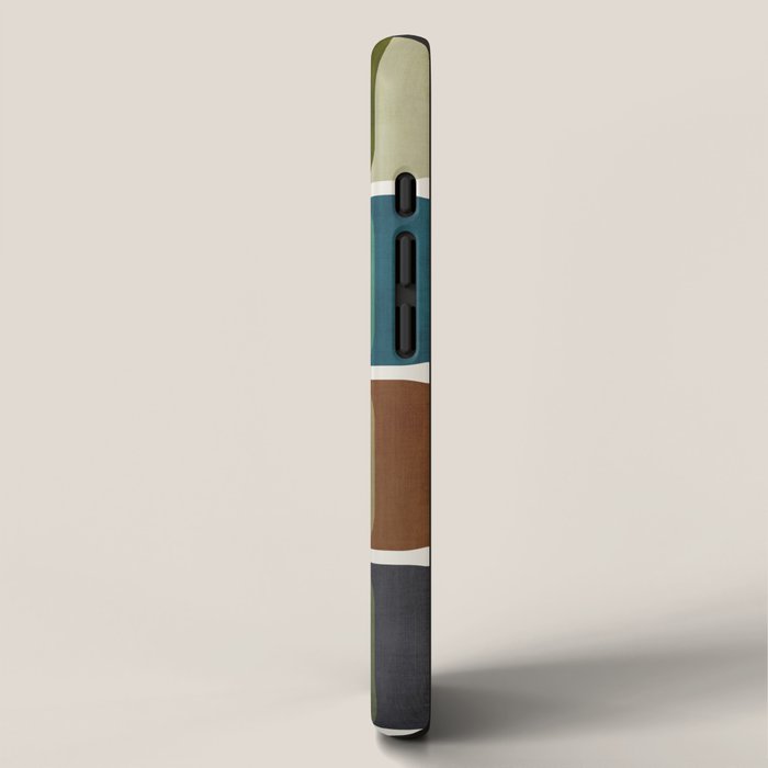 Earth Tones Modern MCM Colorful Art iPhone Case Gallery Image 2