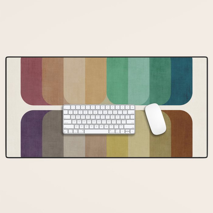 Earth Tones Modern MCM Colorful Art Desk Mat Gallery Image 1