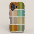 Earth Tones Modern MCM Colorful Art iPhone Case Gallery Image 1