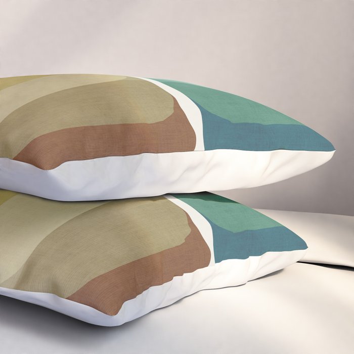 Earth Tones Modern MCM Colorful Art Pillow Sham Gallery Image 3