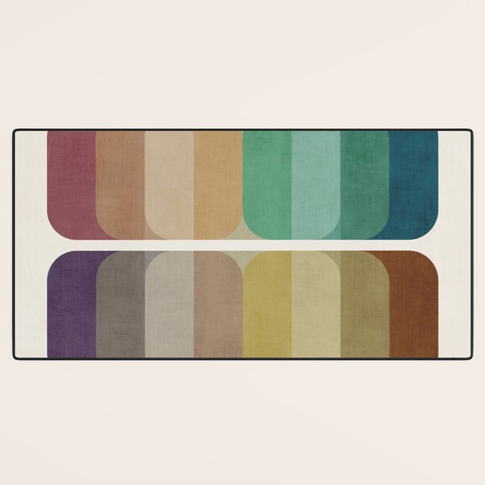 Earth Tones Modern MCM Colorful Art Desk Mat Gallery Image 3