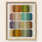 Earth Tones Modern MCM Colorful Art Serving Tray Gallery Image 1