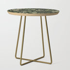 Woodland Nouveau Pattern Forest Green Side Table Gallery Image 1