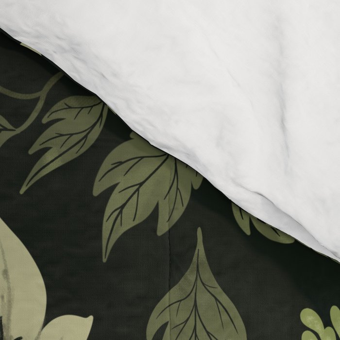 Woodland Nouveau Pattern Forest Green Comforter Gallery Image 4
