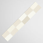 Neutral Minimal Flux Check Irregular Organic Grid Pattern in Pale Beige and Cream Tones Table Runner Gallery Image 3