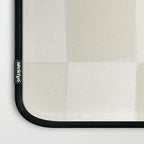 Neutral Minimal Flux Check Irregular Organic Grid Pattern in Pale Beige and Cream Tones Laptop Sleeve Gallery Image 3