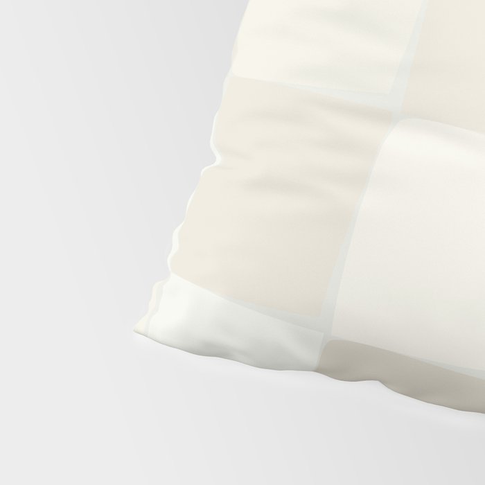 Neutral Minimal Flux Check Irregular Organic Grid Pattern in Pale Beige and Cream Tones Pillow Sham Gallery Image 4