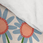 Blue and Green Daisy Floral Garden  Comforter Gallery Image 4