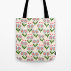 Blue and Green Daisy Floral Garden  Tote Bag Gallery Image 1