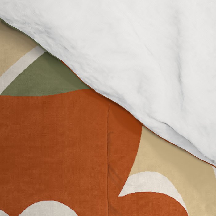 retro checkered flower pot Comforter Gallery Image 4