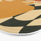 retro checkered flower pot Bath Mat Gallery Image 3