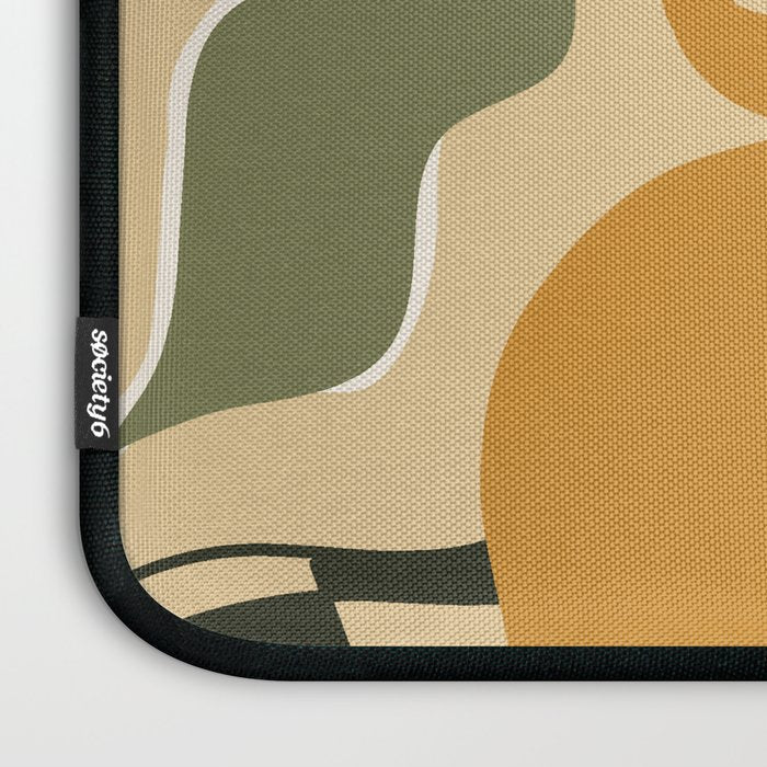 retro checkered flower pot Laptop Sleeve Gallery Image 3