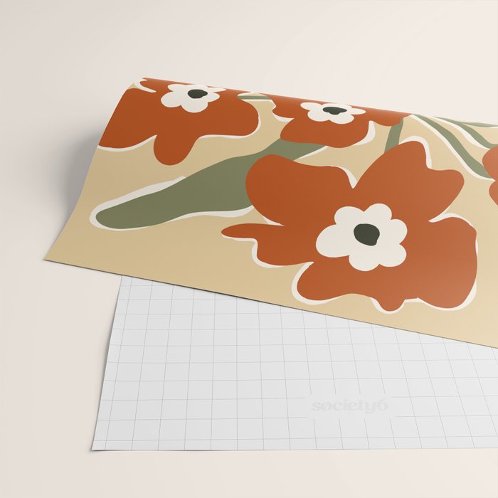 retro checkered flower pot Wrapping Paper Gallery Image 2