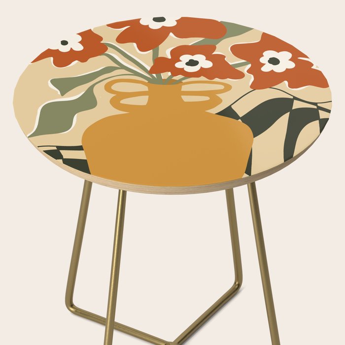 retro checkered flower pot Side Table Gallery Image 2