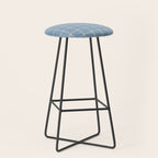 Cross Check Seaside Blue x Cream x Lavender Stool Gallery Image 1