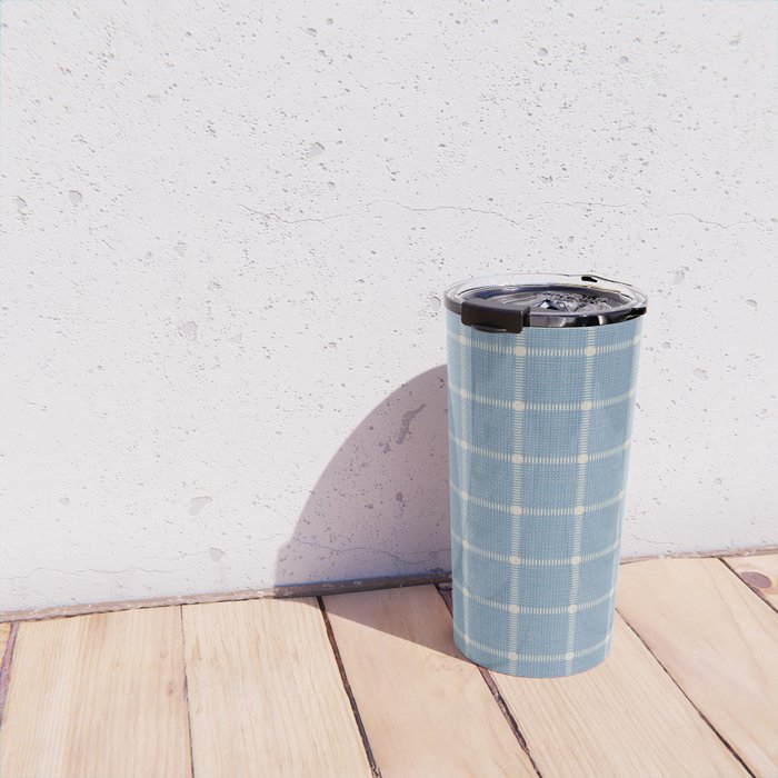 Cross Check Seaside Blue x Cream x Lavender Travel Mug Gallery Image 4