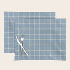 Cross Check Seaside Blue x Cream x Lavender Placemat Gallery Image 1