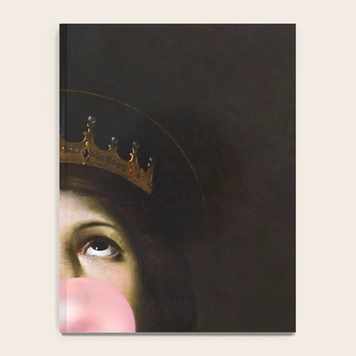 Bubblegum Queen Vintage Painting Altered Art Wall print Notebook Gallery Image 4