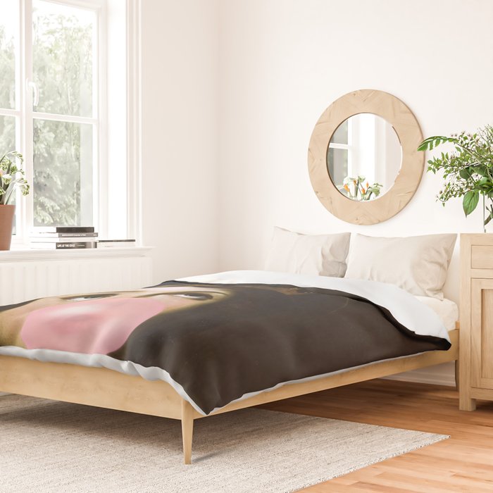 Bubblegum Queen Vintage Painting Altered Art Wall print Duvet Cover Gallery Image 2