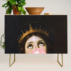 Bubblegum Queen Vintage Painting Altered Art Wall print Credenza Gallery Image 1