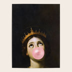 Bubblegum Queen Vintage Painting Altered Art Wall print Poster Gallery Image 4