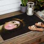 Bubblegum Queen Vintage Painting Altered Art Wall print Outdoor Rug Gallery Image 2