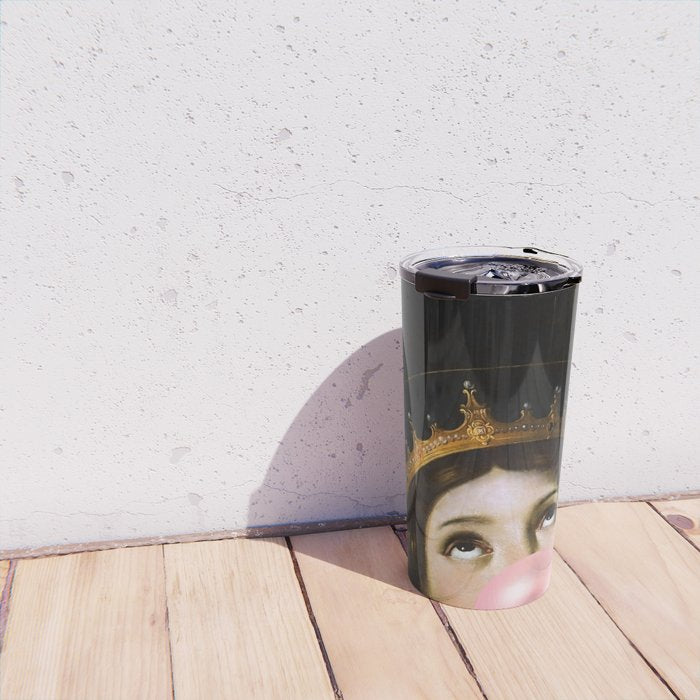 Bubblegum Queen Vintage Painting Altered Art Wall print Travel Mug Gallery Image 4